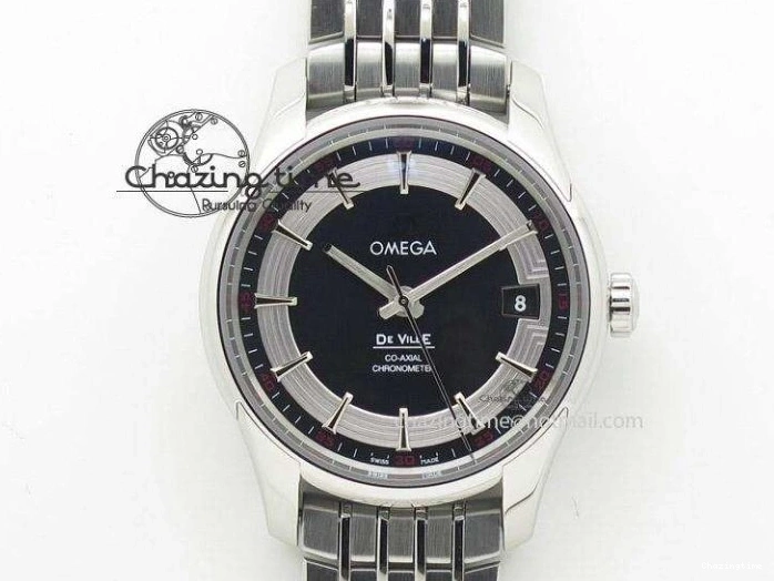 0318 HighQuality Constellation 131.33.41.21.03.001 YG TW Best Edition Black Dial On Gummy Strap A 7871